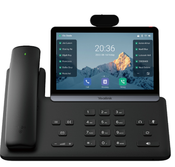 telefono VoIp Yealink con display touch e videocamera